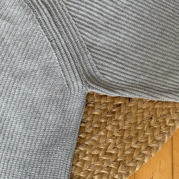 Bare Knitwear V-Neck Sweater in Light Gray - Picture 3 of 11